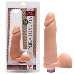 Prótese Vibrador Interno Com Escroto 19 X 5Cm Sexy Fantasy PC031